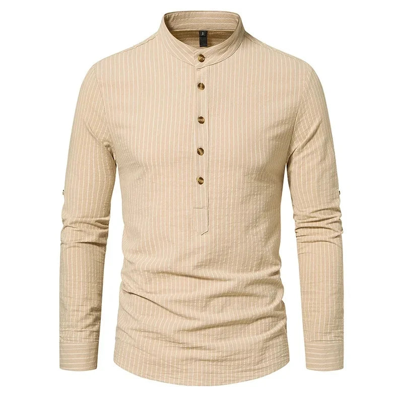 Beeckhoven™ | Casual Gestreept Shirt Met Knopen