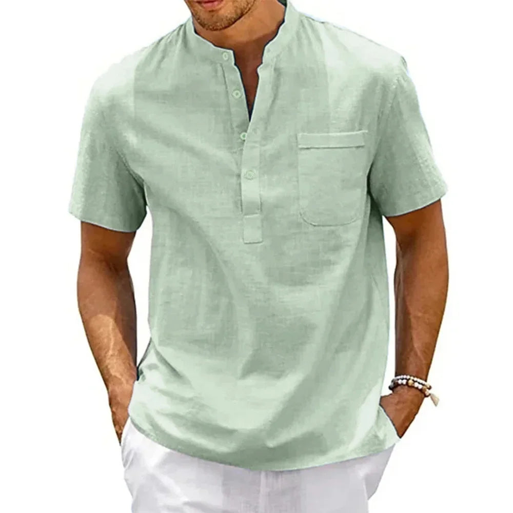 Beeckhoven™ | Vintage Mannen Shirt Met Borstzakje