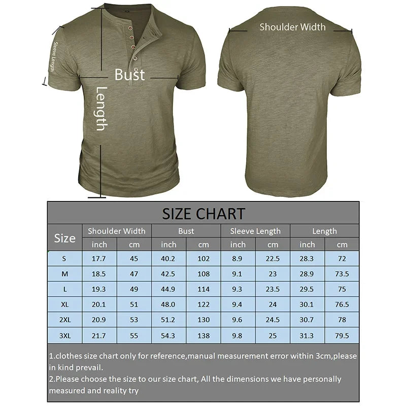 Beeckhoven™ | Stoer Henley T-Shirt met Korte Mouwen
