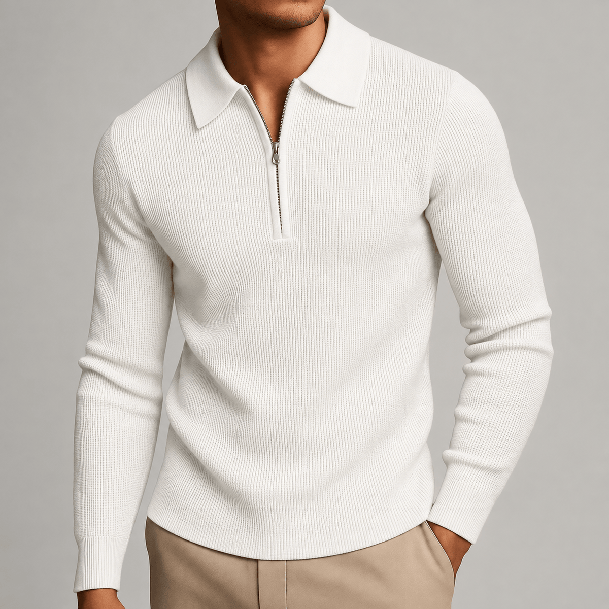 Beeckhoven™ | Premium Gebreide Polo Met Lange Mouwen