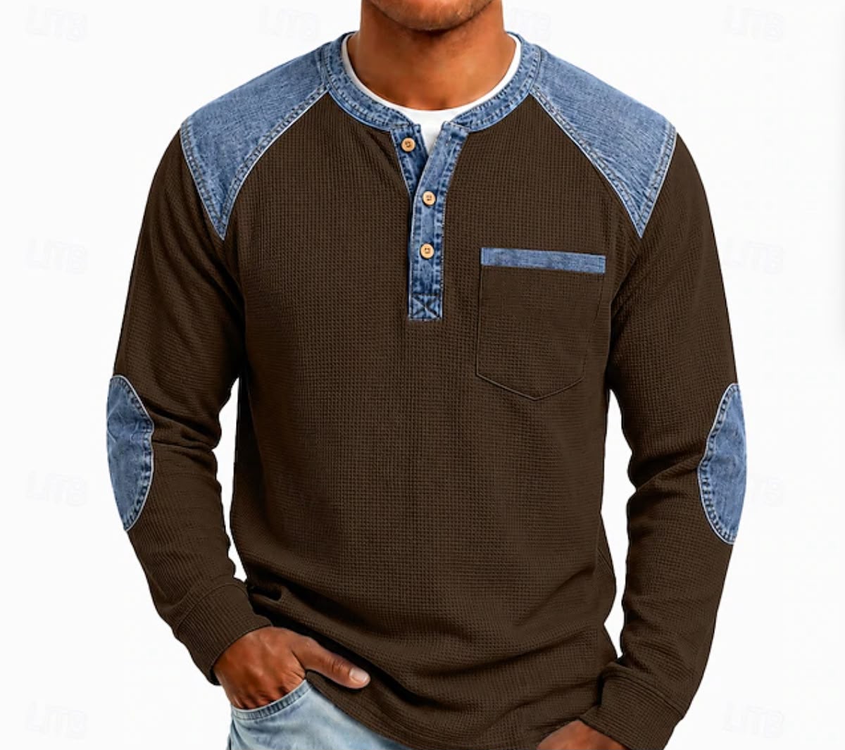 Beeckhoven™ | Vintage Denim Shirt Met Lange Mouwen