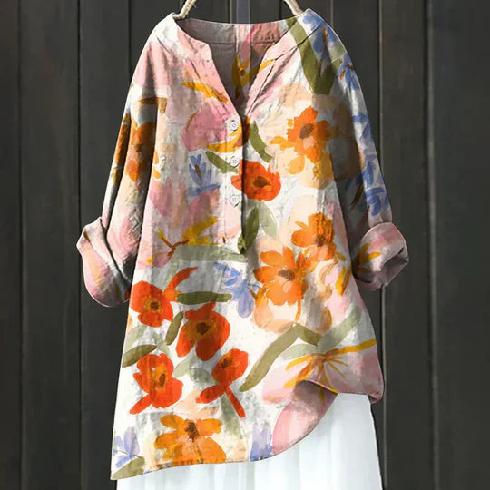 Beeckhoven™ | Elegante Linnen Damesblouse – Luchtig & Stijlvol