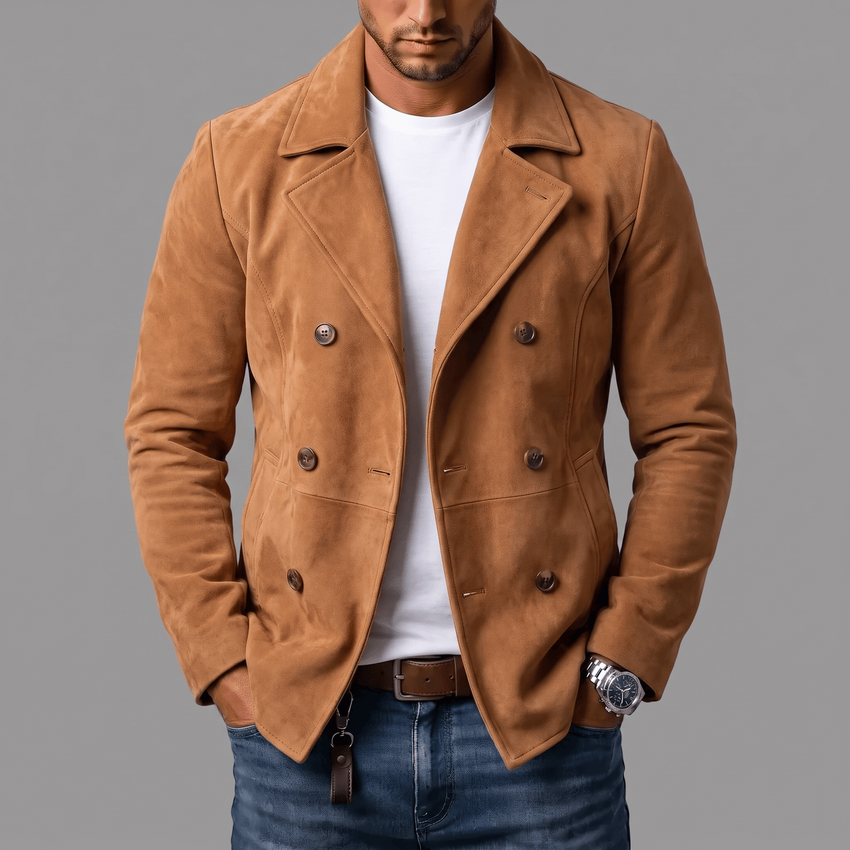 Beeckhoven™ | Elegante Suede Herenjas