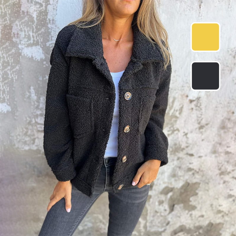 Mila™| Stijlvolle Herfstjas met Teddytextuur
