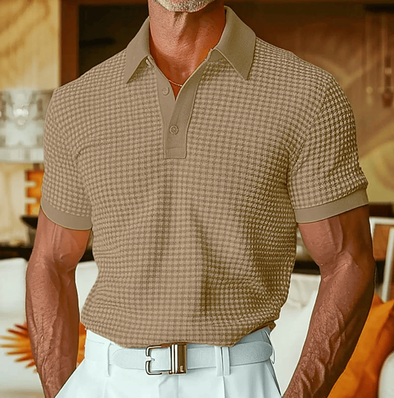 Beeckhoven™ | Geruite Polo met Structuur