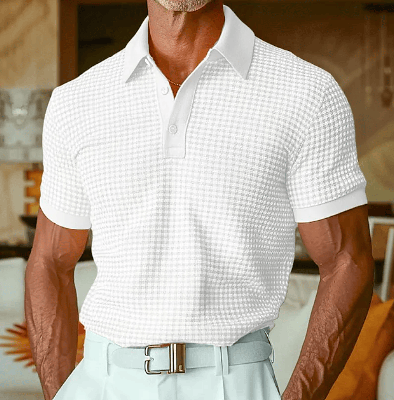Beeckhoven™ | Geruite Polo met Structuur