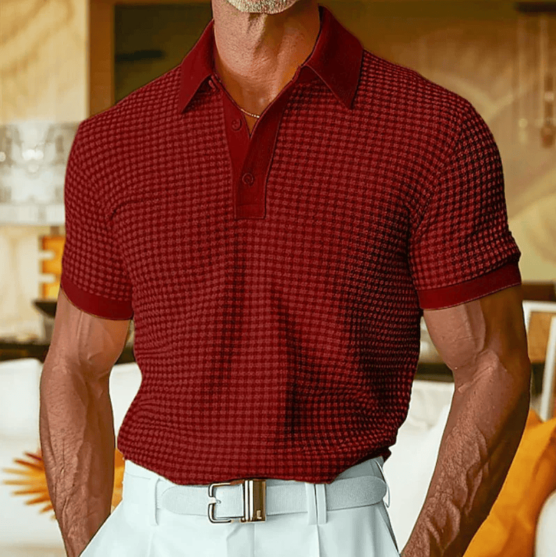 Beeckhoven™ | Geruite Polo met Structuur