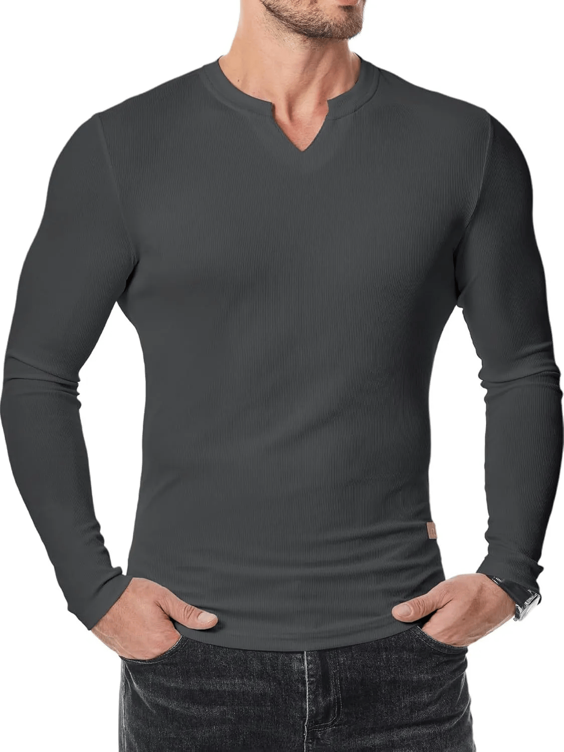 Beeckhoven™ | Casual V-Hals Shirt Met Lange Mouwen