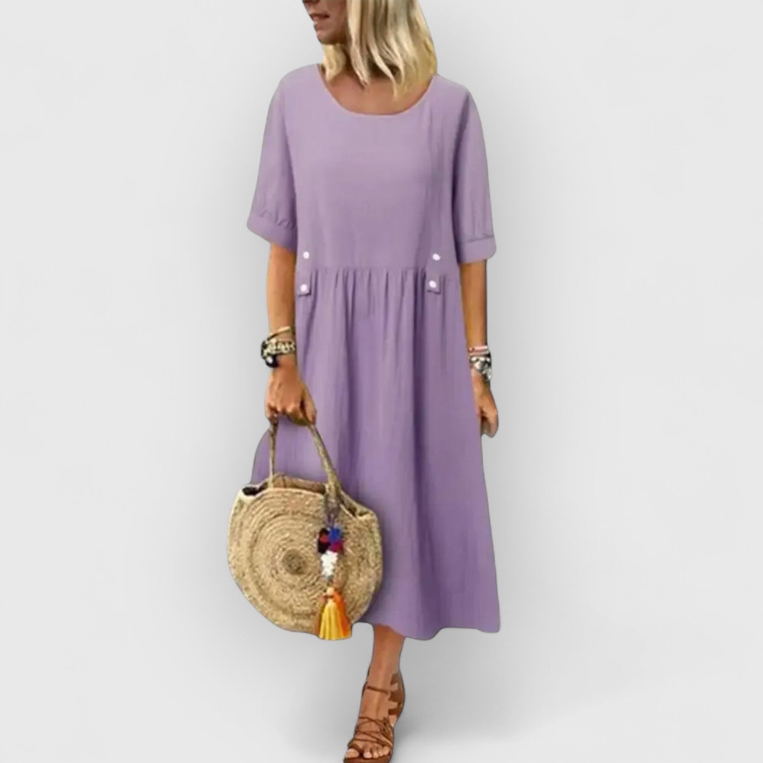 Beeckhoven™ | Boho Zomerjurk met Knopen