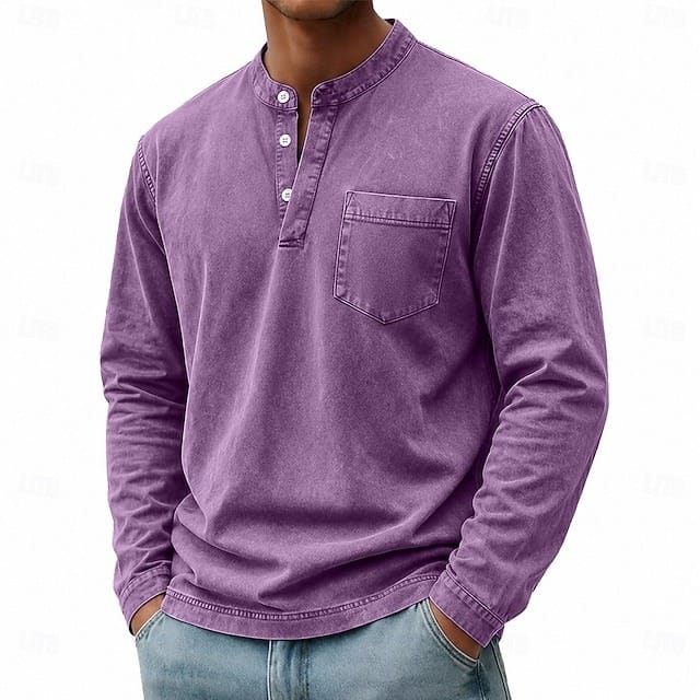 Beeckhoven™ | Vintage Mannen Shirt Met Lange Mouwen