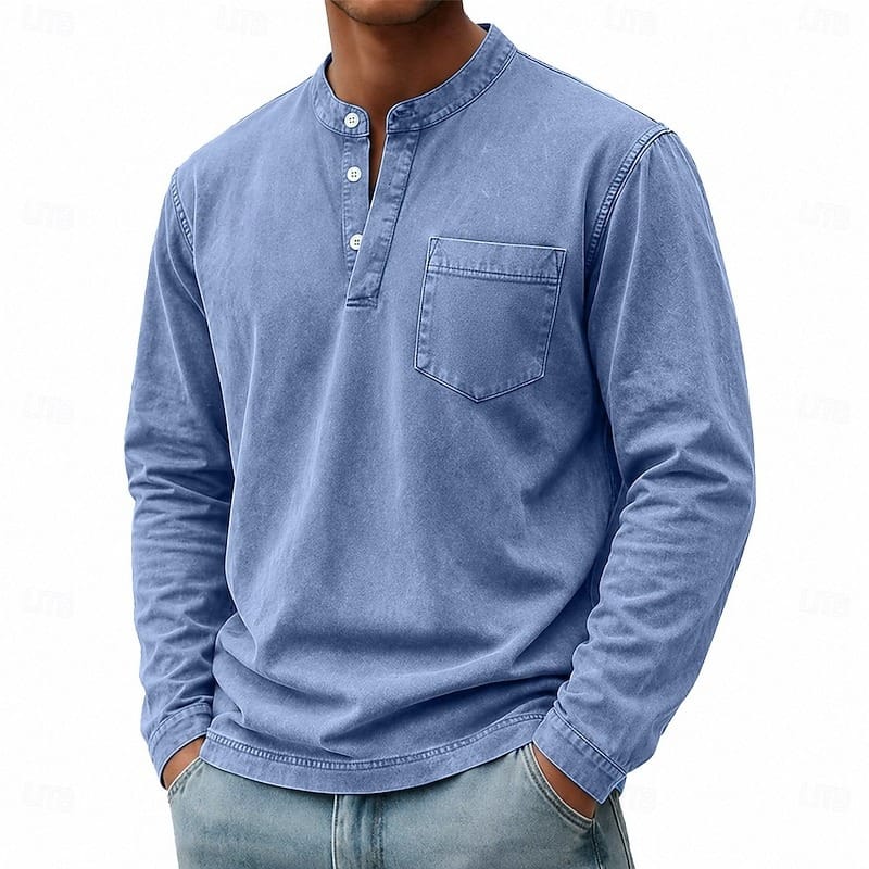 Beeckhoven™ | Vintage Mannen Shirt Met Lange Mouwen