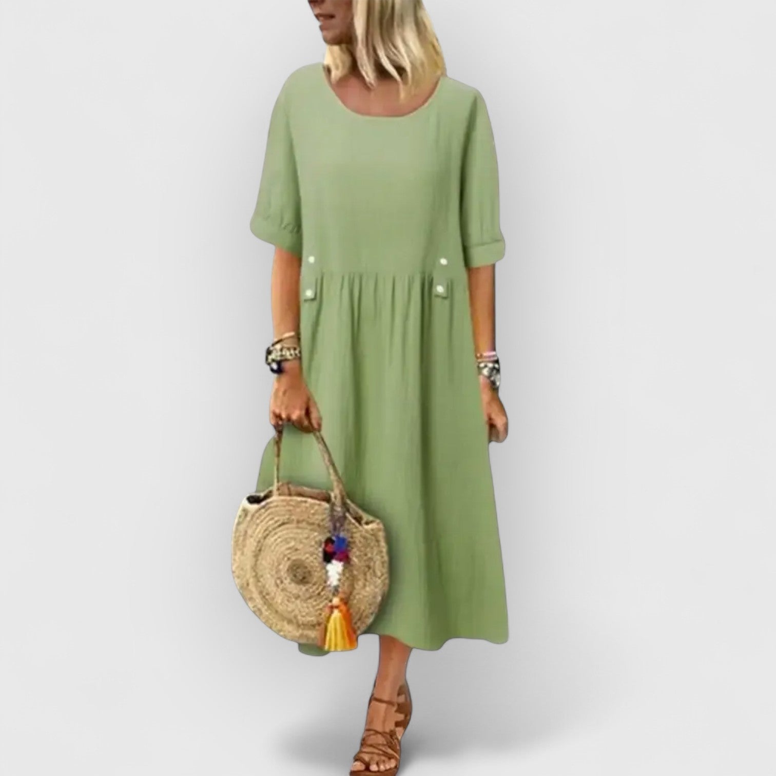 Beeckhoven™ | Boho Zomerjurk met Knopen