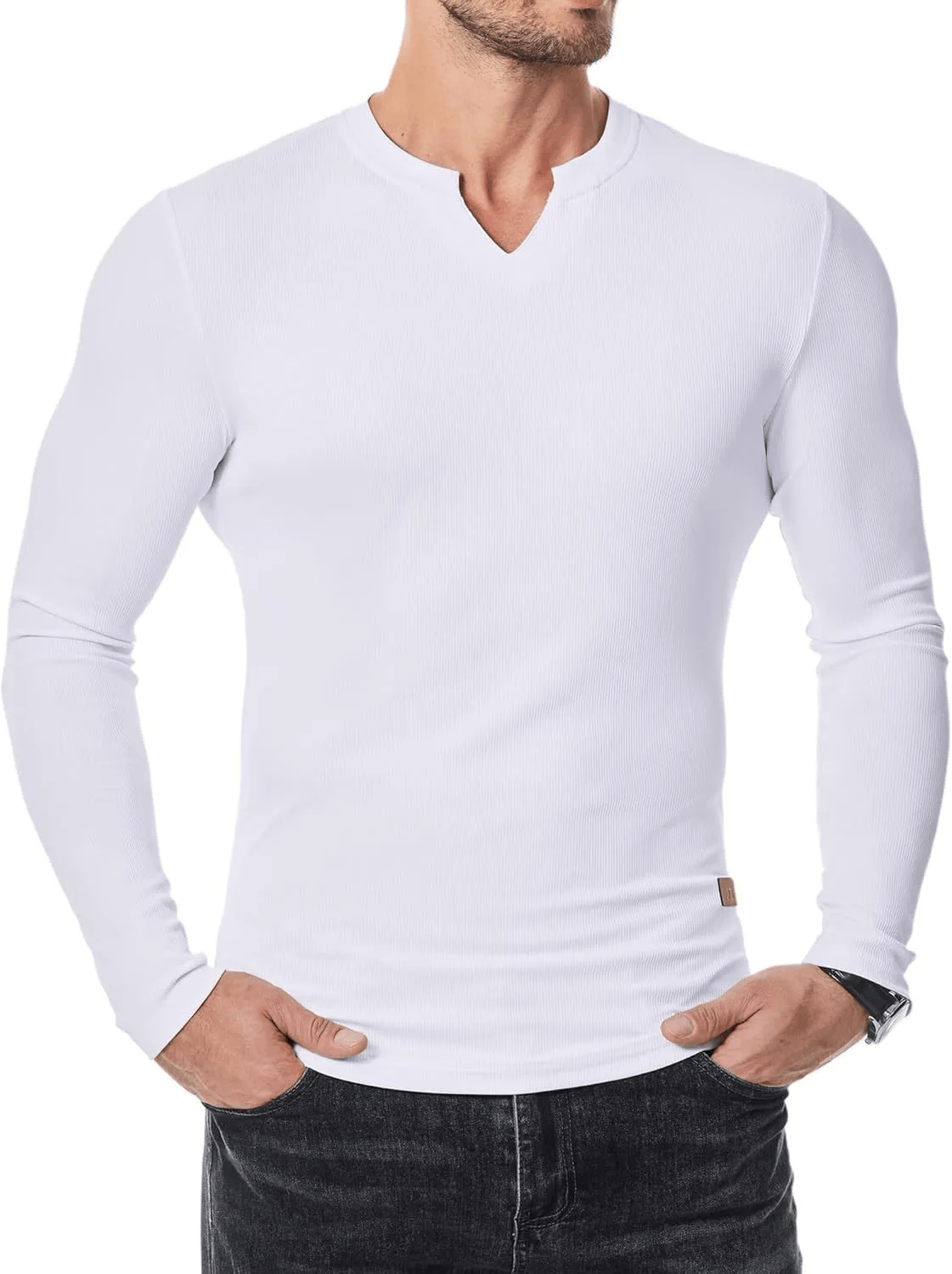 Beeckhoven™ | Casual V-Hals Shirt Met Lange Mouwen