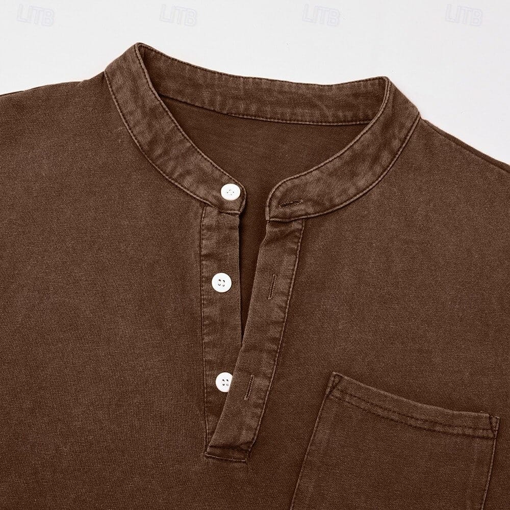 Beeckhoven™ | Vintage Mannen Shirt Met Lange Mouwen
