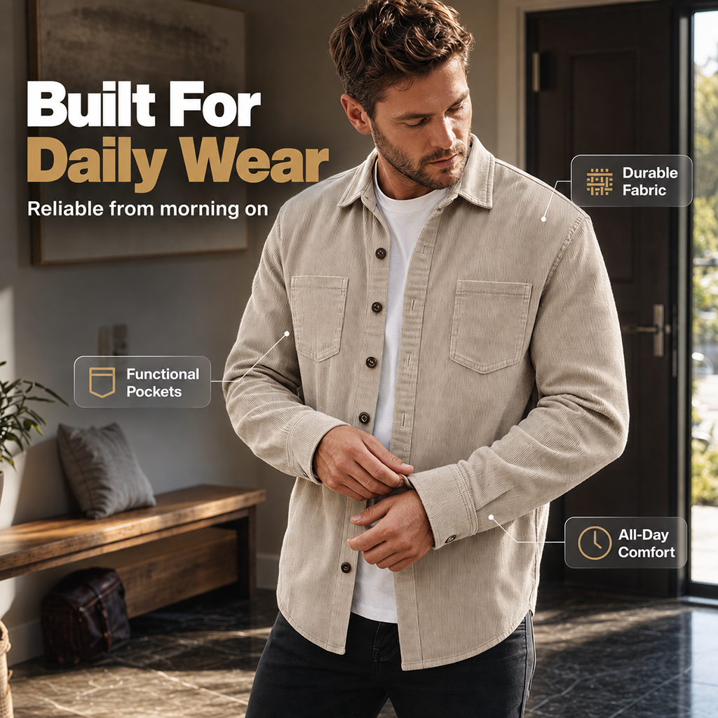 Beeckhoven™ | Casual Corduroy Jack voor Heren