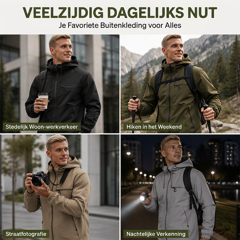 Beeckhoven™ | Waterdichte Heren Outdoor Jas Met Capuchon